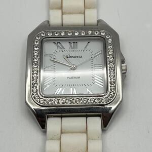 Silver & White Men's Watch